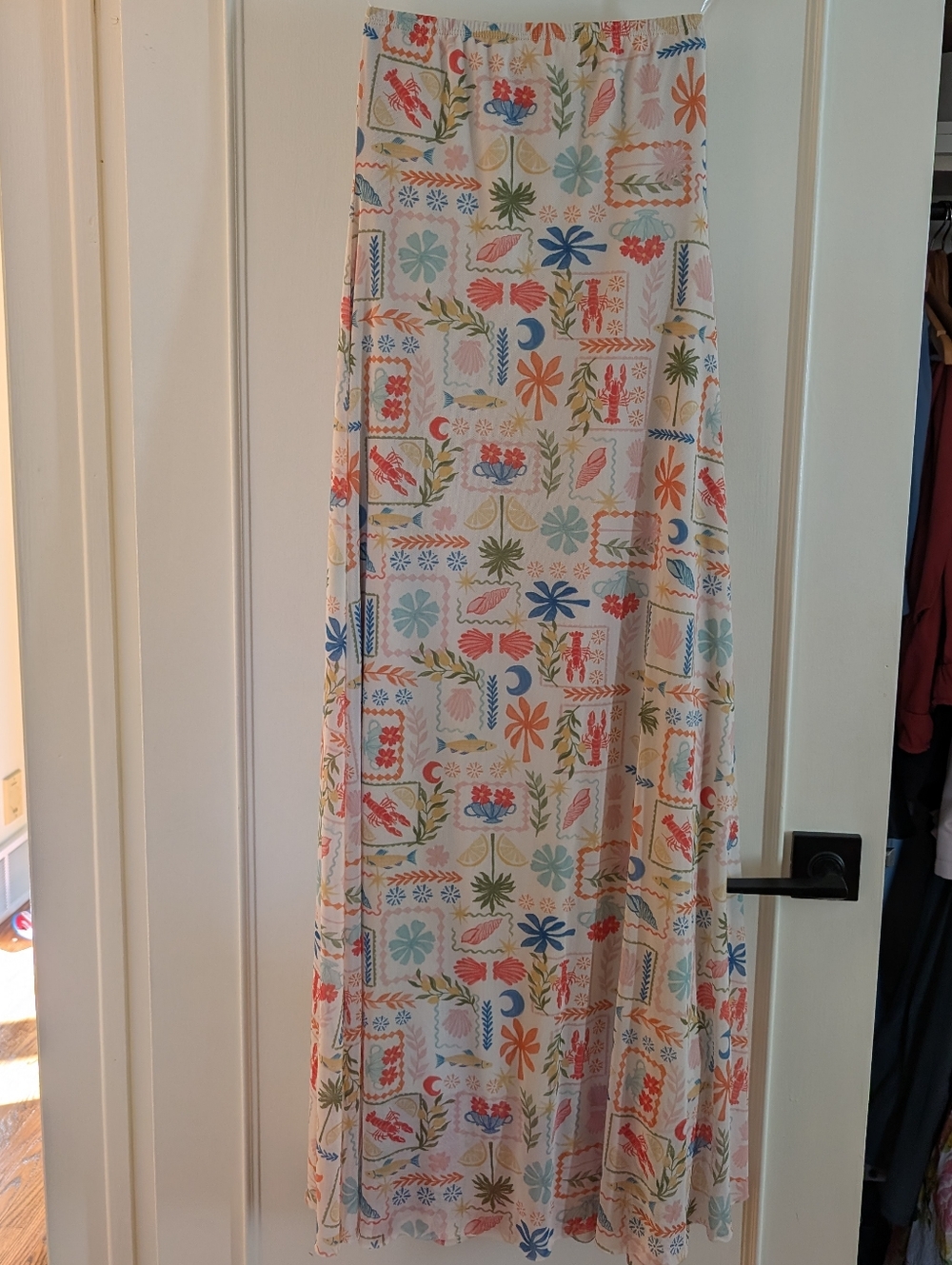 See You Monday Maxi With Mediterranean Print